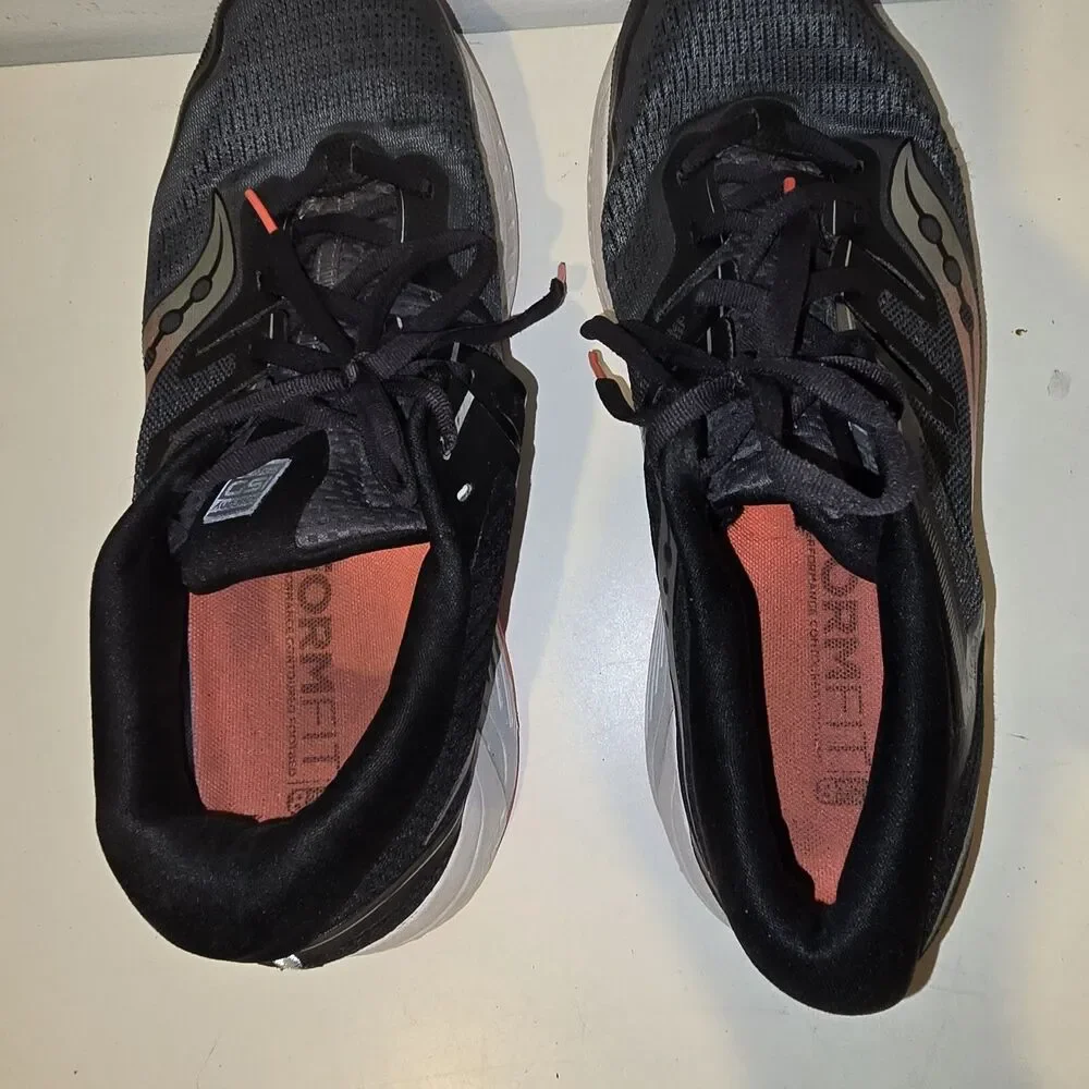 Saucony Mens Guide ISO S20464-3 Black Running Shoes Sneakers Size 12
